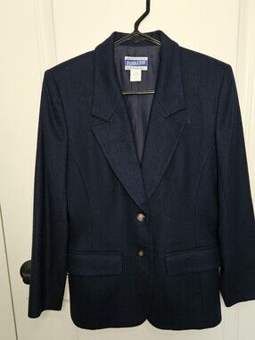 Pendleton Women's Navy Wool Blazer Size 4P USA